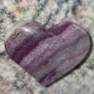 Fluorite Heart Palm Stone